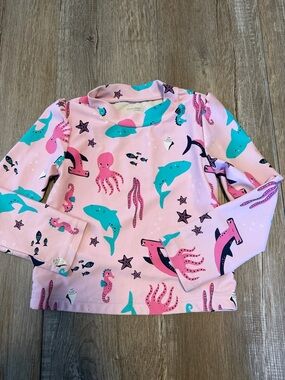 Carter's Simple Joy Pink Sea Creature Rash Gaurd